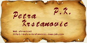 Petra Krstanović vizit kartica